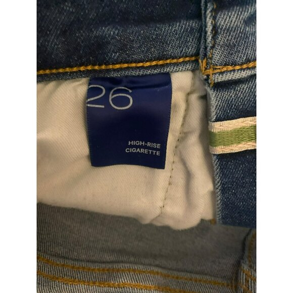 Anthropologie Pilcro High Rise Cigarette Slim Straight Leg Release Hem Jeans - Picture 6 of 10